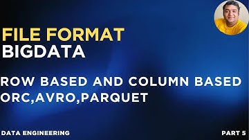 FILE FORMAT | AVRO, ORC, PARQUET | DATA ENGINEERING