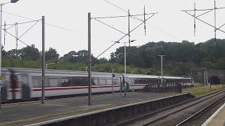 LNER 225 blasts through Hadley Wood (27/7/23)