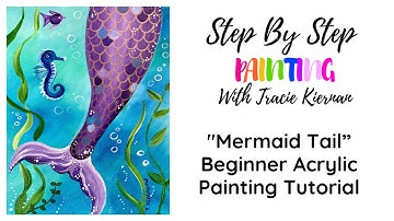 Mermaid Tail Acrylic Painting Tutorial Easy For Beginners