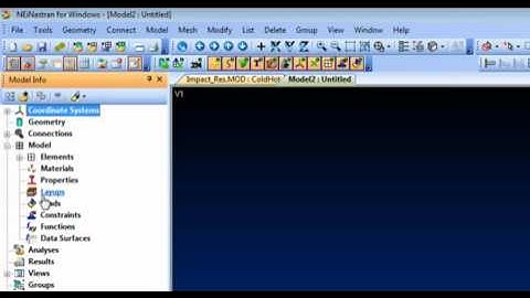 Navigation - Femap NEi Nastran Nonlinear Analysis Demo Part 1