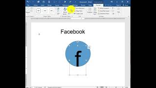 How To Make A Facebook Logo Design In Ms Word
