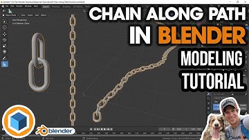 Modeling a CHAIN ALONG A PATH in Blender - Blender Modeling Exercises