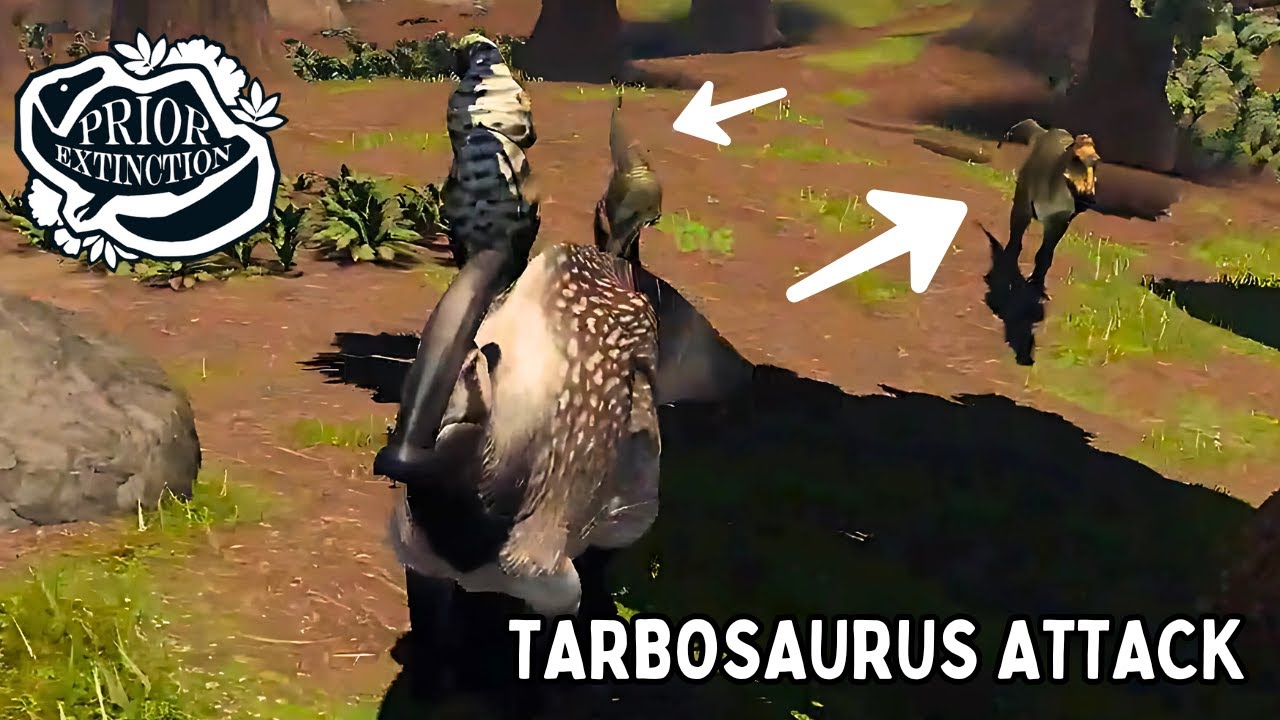 Elder Parasaurolophus Vs Tarbosaurus Pack | Prior Extinction