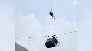 Students stranded on cable car in Pakistan rescued