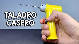 MINI TALADRO CASERO MUY FÁCIL DE HACER! | (Experimentos Caseros)