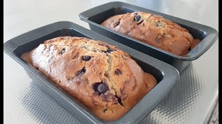 Simple BLUEBERRY pound cake the dough ends with one mixing bowl, One bowl recipe for BLUEBERRY pound