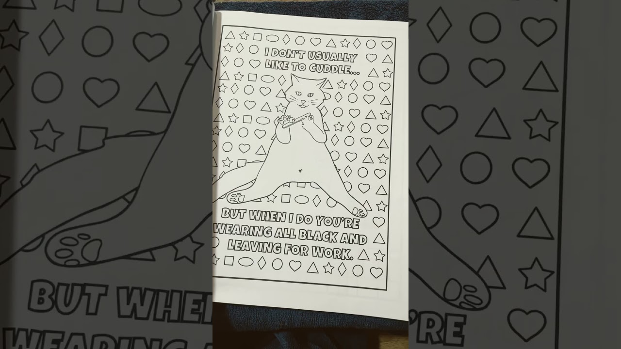 This adult Coloring book is perfect for cat lovers with a sense of humour. 