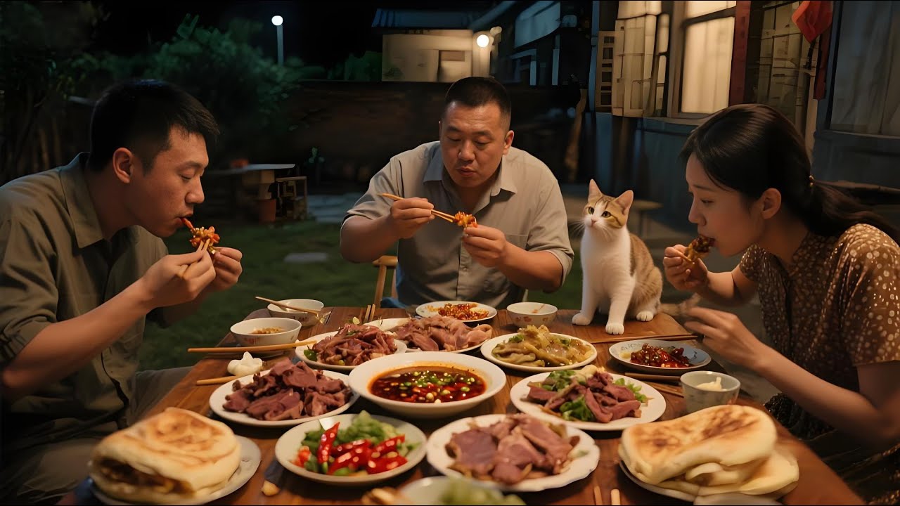 好友扛来鲜驴肉，大厨上线小露一手，驴肉火烧+驴肉皮冻肉美饼酥脆，美味鲜香...三人吃嗨了！【孤独的美食咖】