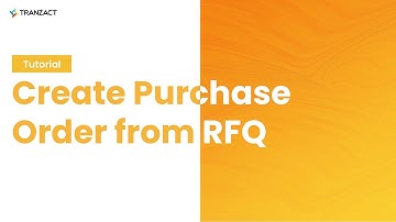 How to create a Purchase Order from RFQ on TranZact?