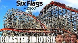 Coaster Idiots Go To Six Flags México (And ride a roller coaster on top of a Mall!!)