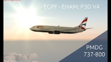 P3D V4 | Glasgow EGPF - Paris LFPO | PMDG 737 | Wicked sun-down.