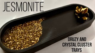 Jesmonite with Druzy and Crystal Cluster Trays