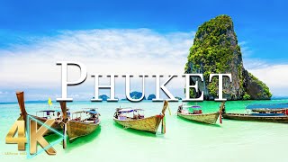 FLYING OVER PHUKET (4K UHD) - Relaxing Music Along With Beautiful Nature Videos - 4K Video HD