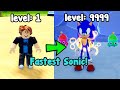 Becoming The Fastest Sonic In Sonic Speed Simulator Roblox! Top Best Player On Leaderboard!