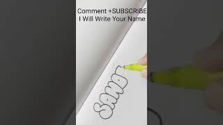 How To Write Bubble Letters | Subscriber Name Request #shorts