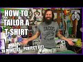 How to make a t-shirt fit perfectly - Beginner level sewing technique! How to use a sewing machine