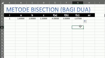 METNUM [EXCEL] - Metode Bagi Dua