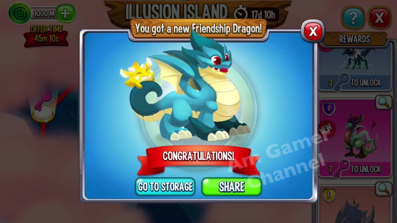 Dragon City | New Friendship Dragon from Illusion Island Map