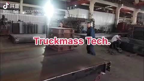 Truck weighbridge scale calibration in the process.