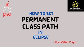 How to set Permanent Class Path in Eclipse IDE for JDBC programs