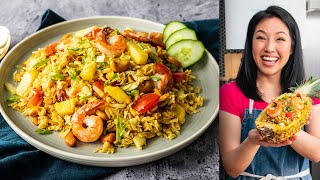 Thai Pineapple Fried Rice + Easy Pineapple Bowl