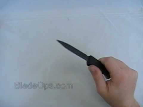 Microtech Ultratech Black, Full-Serrated on one side, Double Edge OTF, mt 121-3