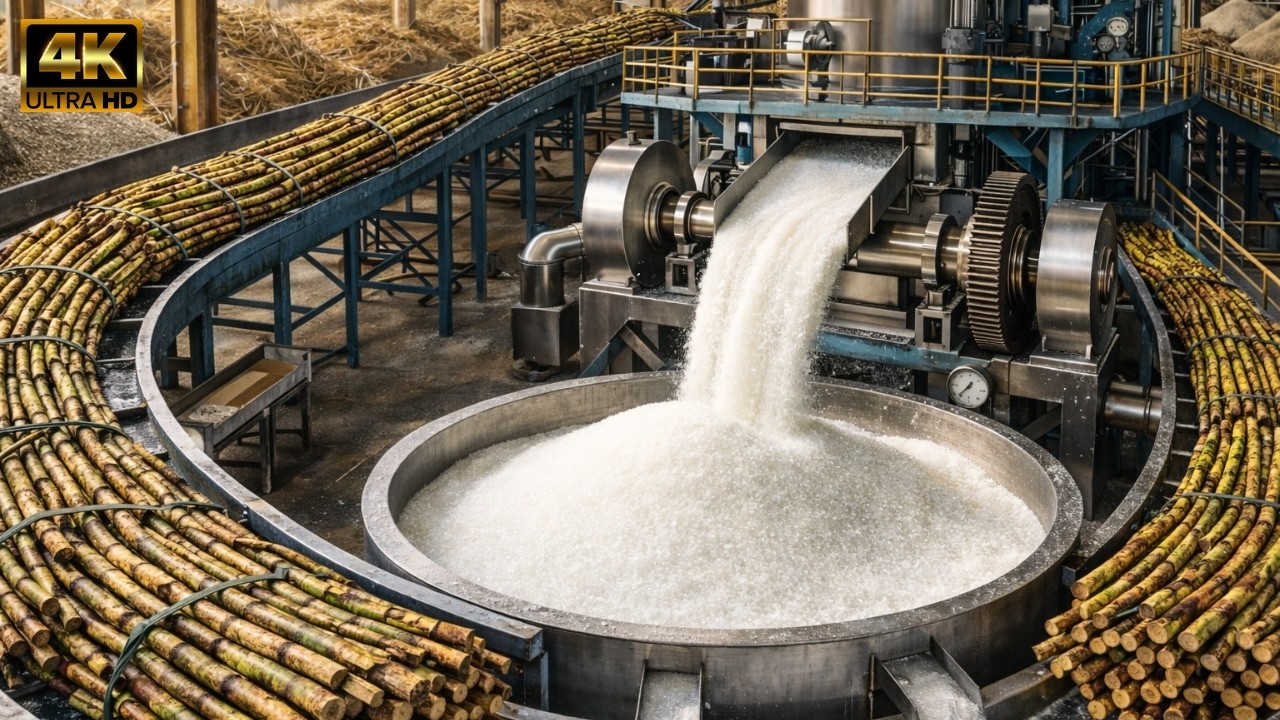 Sugar Engineering Inside a Massive Sugar Factory: From Raw Sugarcane to Refined White ...