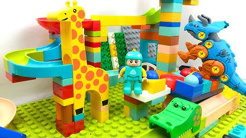 Satisfying Building Block Coaster Marbles Run Race ASMR | Hypnotic Marble Run Sound Therapy