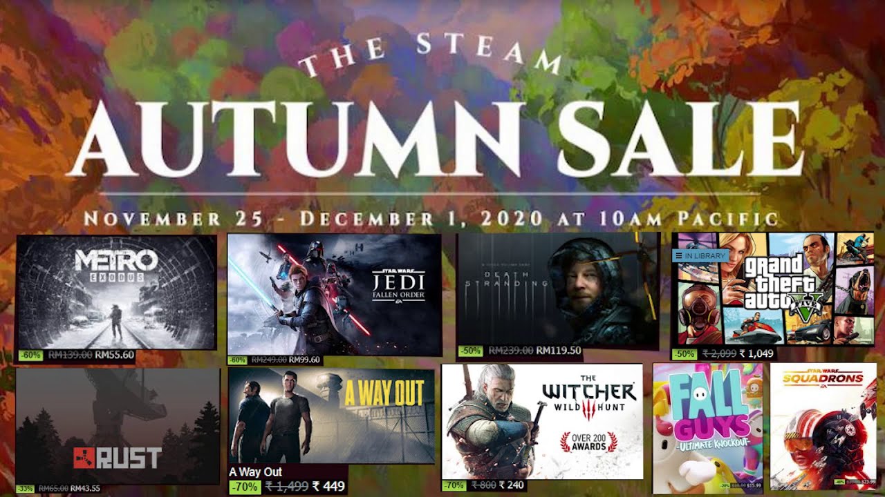 Steam Autumn Sale For Pc || Big Sale All Game || Full Details In Hindi 2020