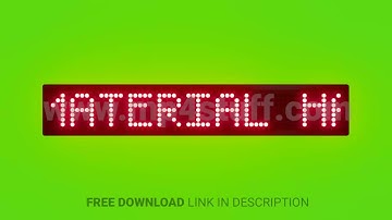 Biohazard Material Handle With Protection Scrolling Red Dot Matrix LED Text Animation on Green Scree