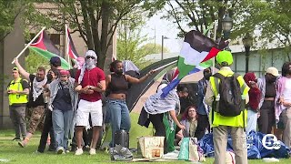 Police break up anti-war protest camp on Case Western Reserve University campus