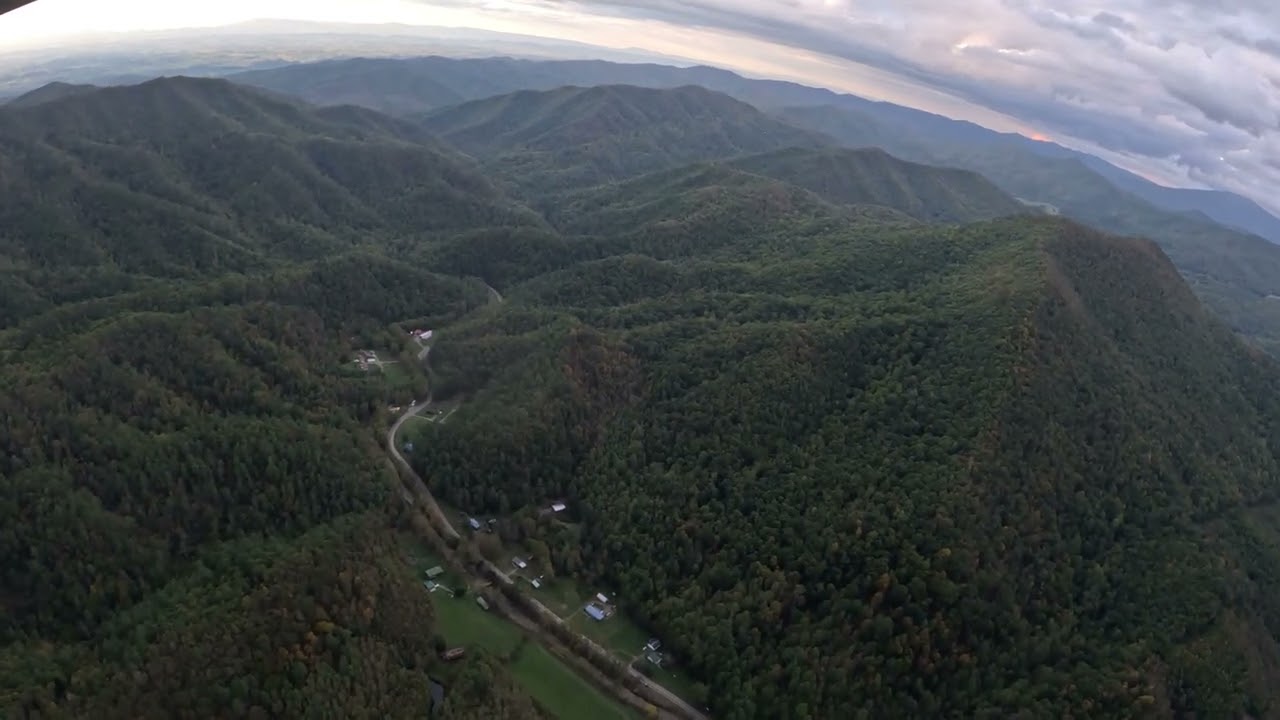Helene damage Mountain City TN to Damascus VA overflight (raw video)