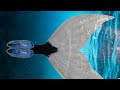 Extended monofin mermaid tail