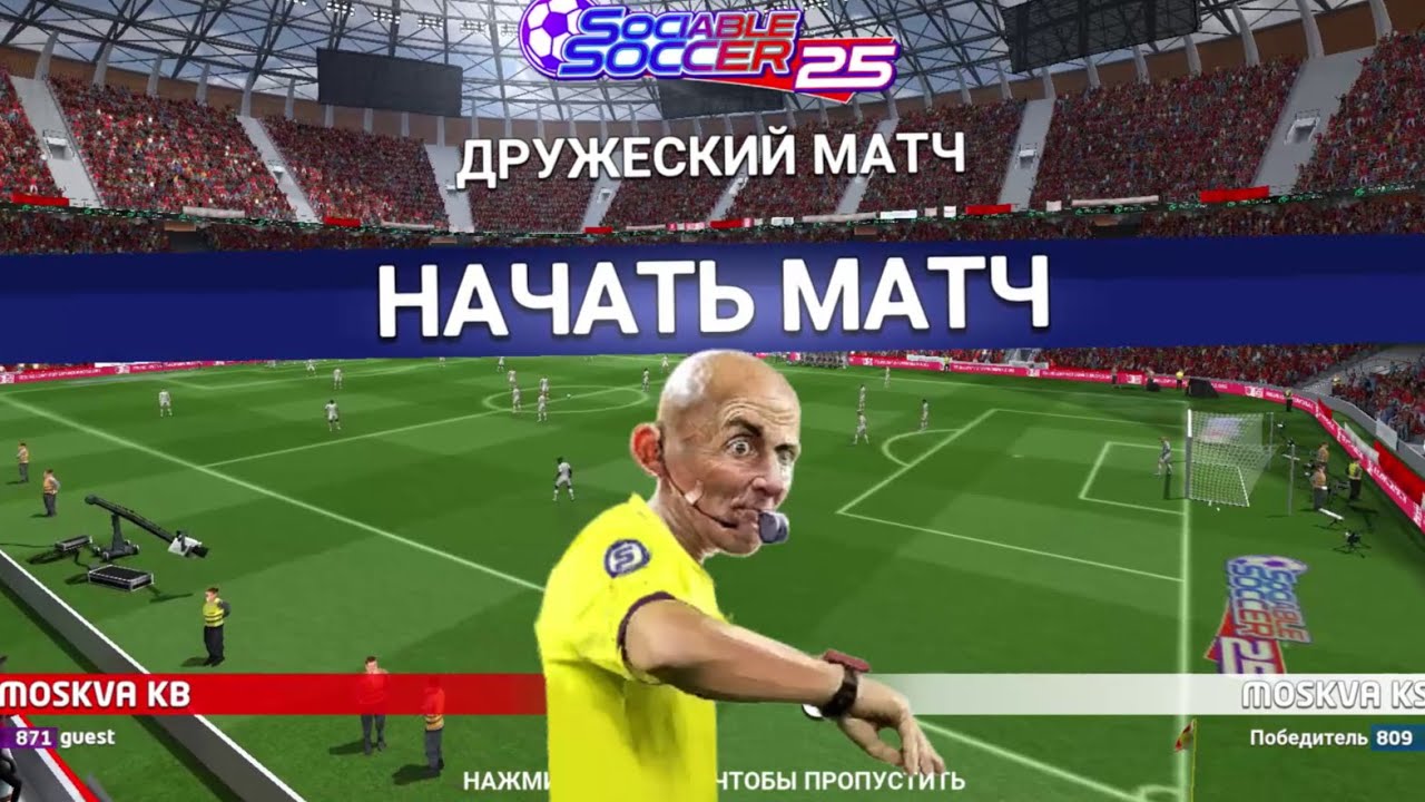 Sociable Soccer 2025: Спартак Москва - ЦСКА gameplay CPU vs CPU (coach)