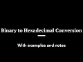 Binary to Hexadecimal Conversion