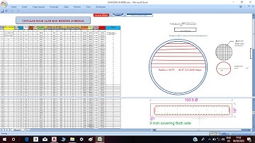 Bar Bending Schedule For Circular Rcc Base Slab In Excel. RCC Underground Water Holding Tank English