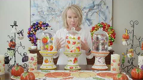 Temp-tations Harvest Centertaining 15" Cloche with Candle #shorts