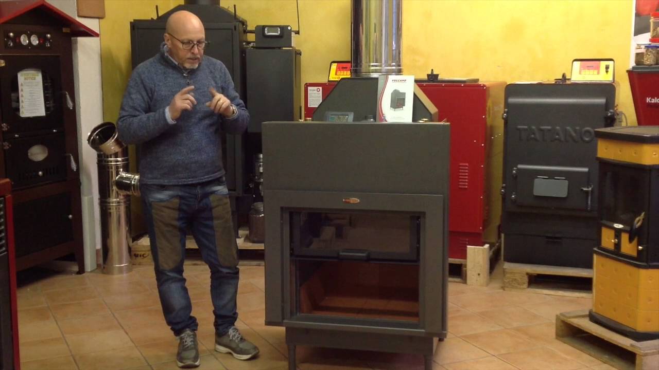 Termocamino a legna vulcano youtube