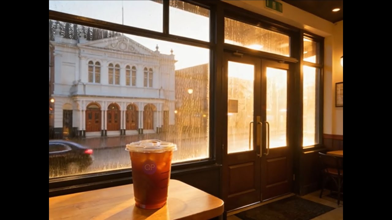 6 hours🚙 Cafe Chapter 2 - 💙Street Car, Soft Rain Vibes with Iced Americano  (Chapter 2)