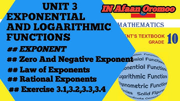 Mathematics Grade 10 unit 3 in Afaan Oromoo | maths Grade 10 unit 3 Afaan Oromoo 