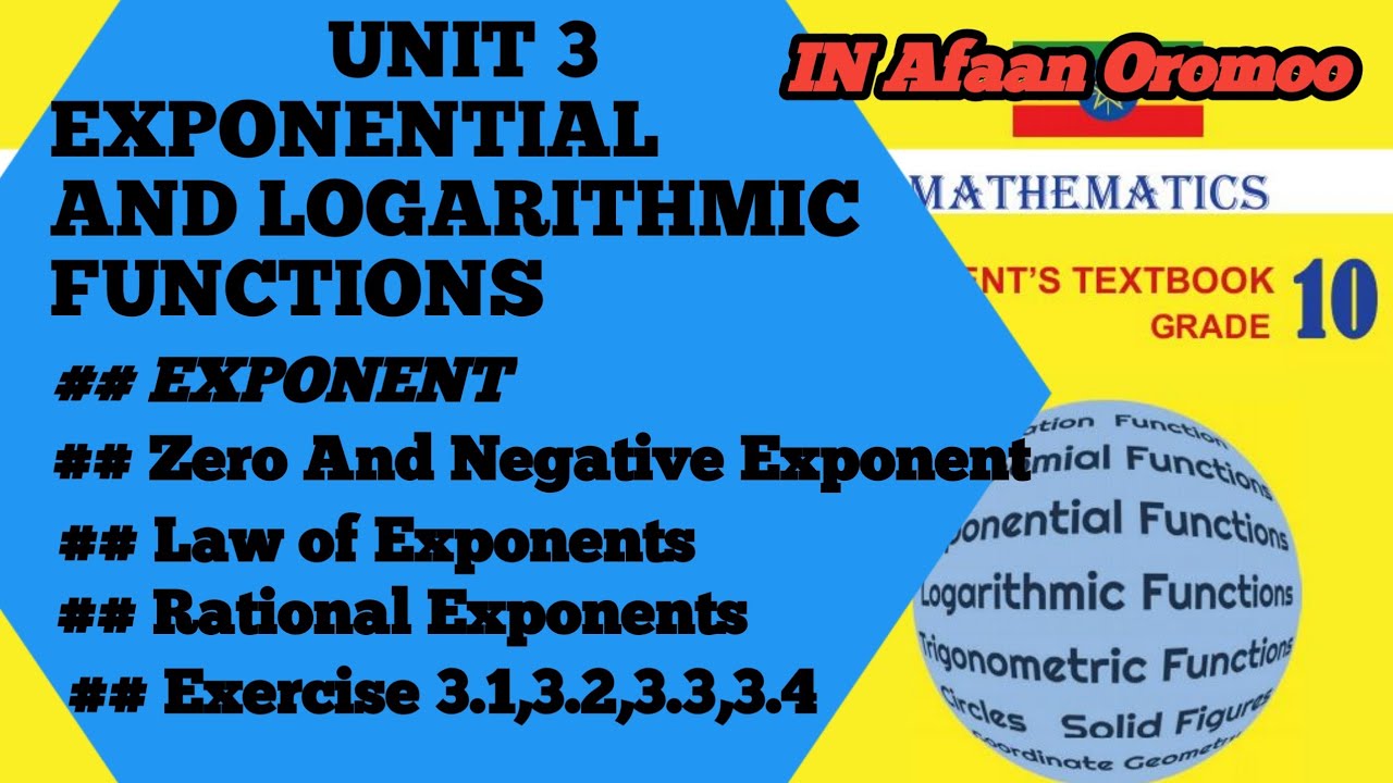 Mathematics Grade 10 unit 3 in Afaan Oromoo | maths Grade 10 unit 3 ...