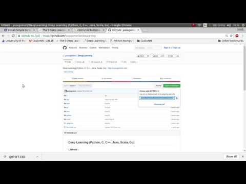 Beginners - Install Git and cloning the github project