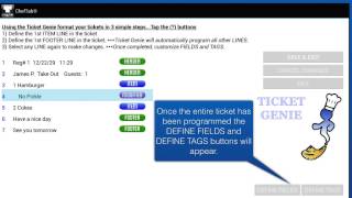 ChefTab Ticket Genie Tutorial