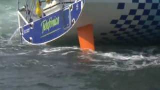 Telefonica Blue Running Aground On A Rock