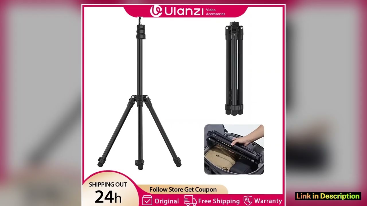 Ulanzi TT43 19M Aluminum Alloy Light Stand Reversible Leg Light Stand Tripod for LED Light