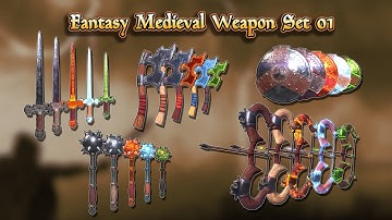 Fantasy Medieval Weapon Set 01 Asset Package
