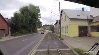 Liberec: Linka 11 Viadukt  Jablonec nad Nisou, Tyršovy sady (Tatra T2R)