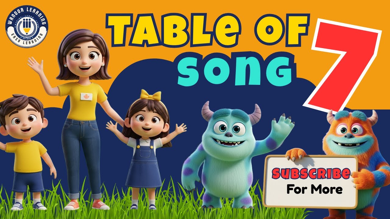 Table of 7 Song for Kids | Learn 7 Times Table with Fun Music | Wanoor ...
