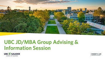 UBC JD/MBA Group Advising & Info Session