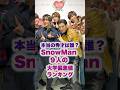 SnowMan大学偏差値ランキング！ #ジャニーズ #snowman